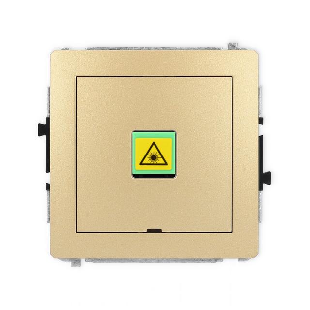 DECO Mechanizm gniazda światłowodowego/optycznego pojedynczego, bez pola opisowego złoty