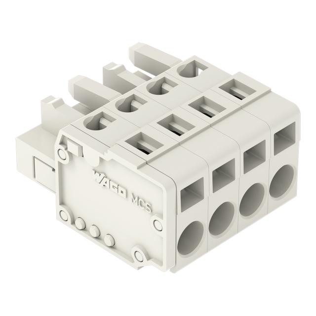 Gniazdo MCS‑MIDI Classic 4‑biegunowe jasnoszare raster 5mm 721‑104/026‑000 /100szt./ WAGO