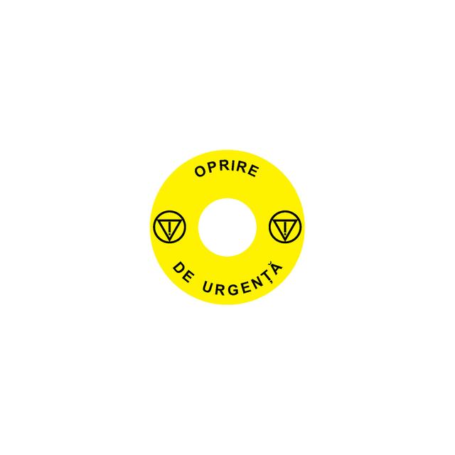 Ex9P1 H S6RO Naklejka wyłącznika awaryjnego do Ex9P1 H średnica 60mm samoprzylepna żółta RO 106795