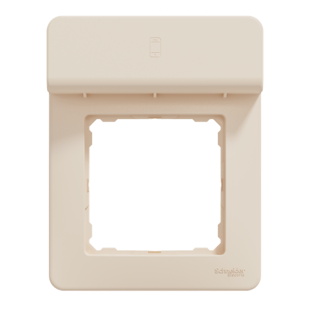 Sedna Design, Ramka 1-krotna z półką na telefon, beżowa