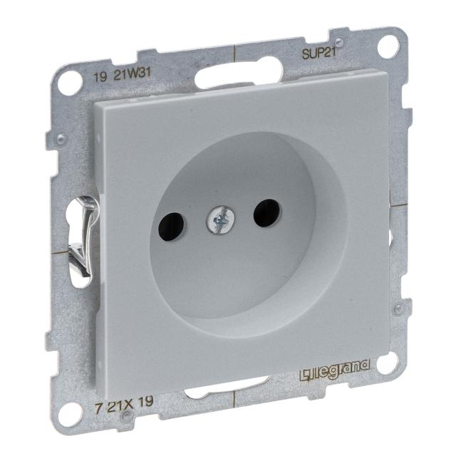 Suno Gniazdo Pojedyncze 2P Z Przesłoną 16A 250 V Zaciski Śrubowe Aluminium 721319 LEGRAND