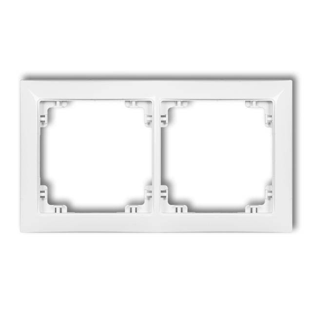 DECO Ramka uniwersalna podwójna z tworzywa DECO Soft biała