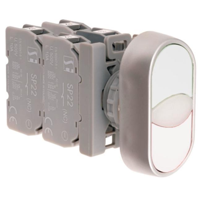 PRZYCISK DWUKLAWISZOWY 1 ZWIER 1ROZWIER BIAŁO-BIAŁY