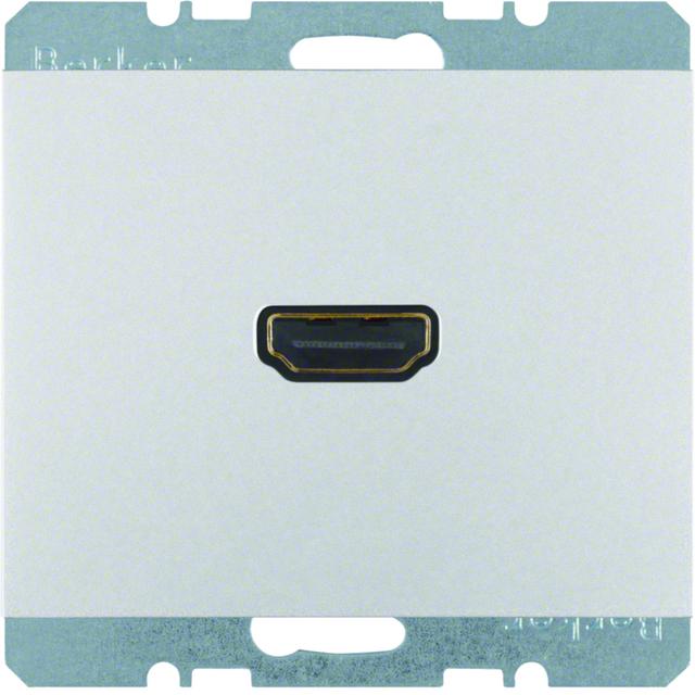 BERKER K.5 Gniazdo HDMI z przyłączem 90st aluminium 3315437003 HAGER