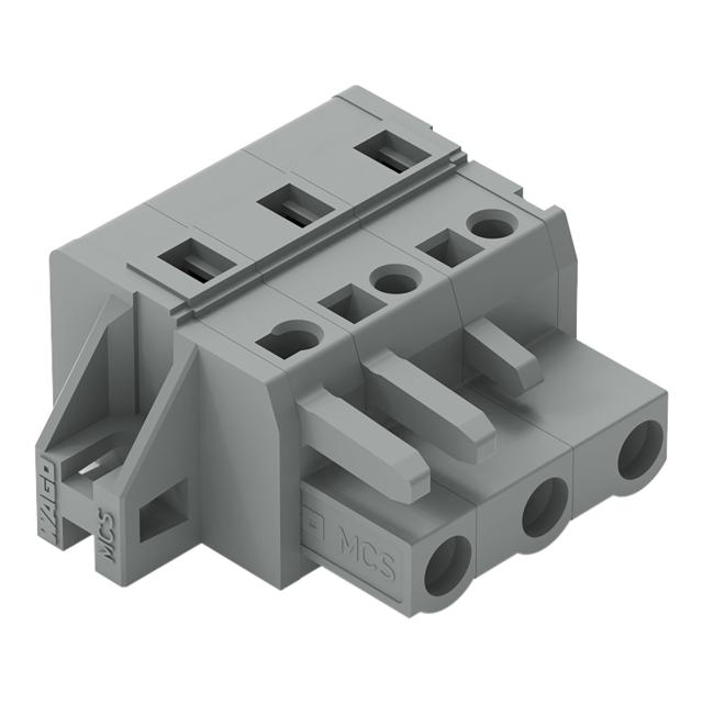 MCS-MIDI Classic gniazdo 3-bieg. szare raster 7,5 mm /50szt./ WAGO