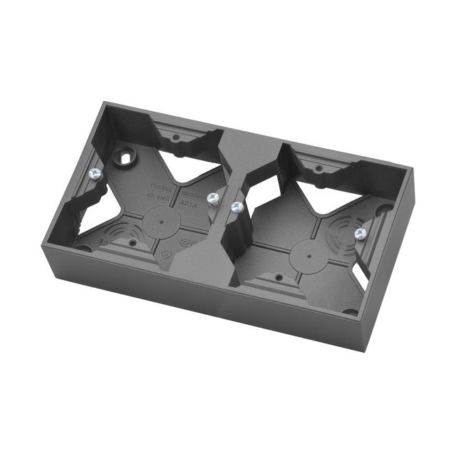 ARIA Puszka instalacyjna podwójna - kolor szary mat