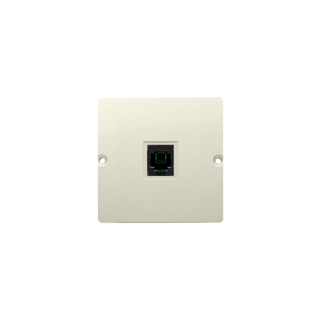 Simon Basic Gniazdo telefoniczne RJ11 uniwersalne pojedyncze Montaż na łapki lub wkręty beż
