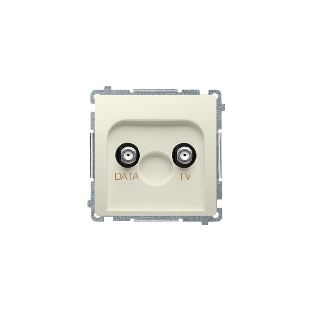 Simon Basic Gniazdo antenowe TV-DATA 1x wejście: 5–1000 MHz beż