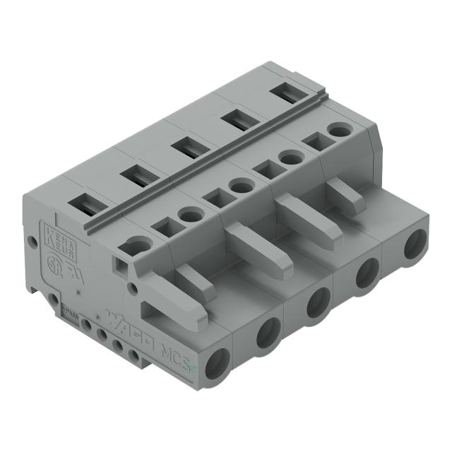Gniazdo MCS-MIDI Classic 5-biegunowe szare raster 7,5mm /50szt./ 231-205/026-000 WAGO