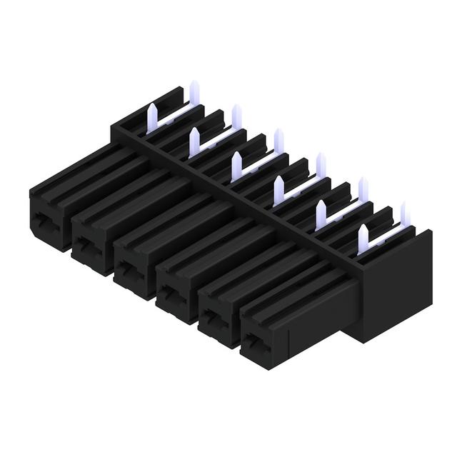 BVL 7.62HP/06/270 3.5SN BK BX Wtyki PCB (złącza płyty), 7.62 mm, Liczba biegunów: 6, kąt odejścia: 270° /50szt./ 1929340000 WEIDMÜLLER