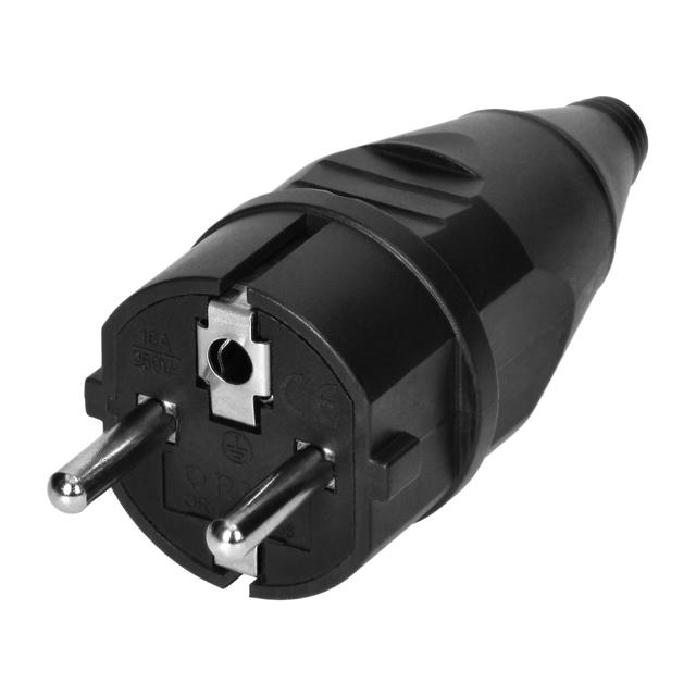 Wtyczka warsztatowa Uni-Schuko czarna OR-AE-13256 ORNO