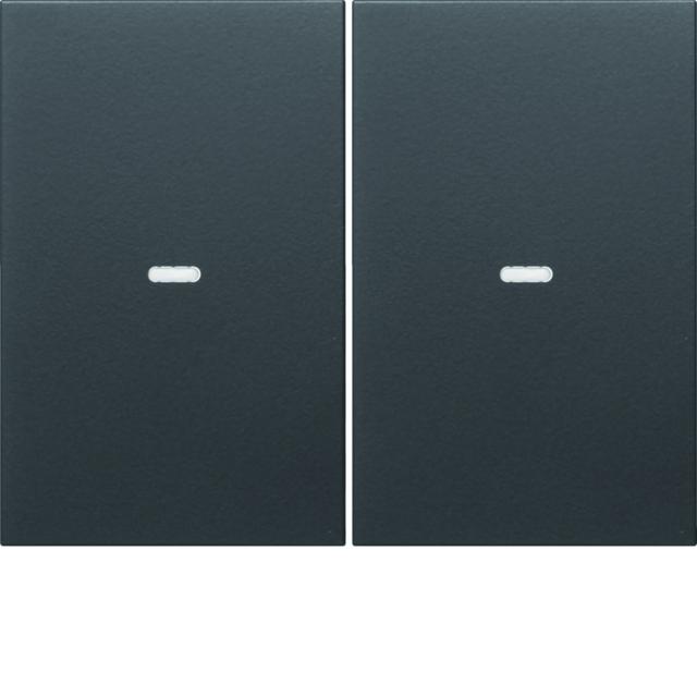 BERKER KNX e/s K.x Klawisze z soczewką do modułu przycisku podwójnego antracyt mat 80960375 HAGER