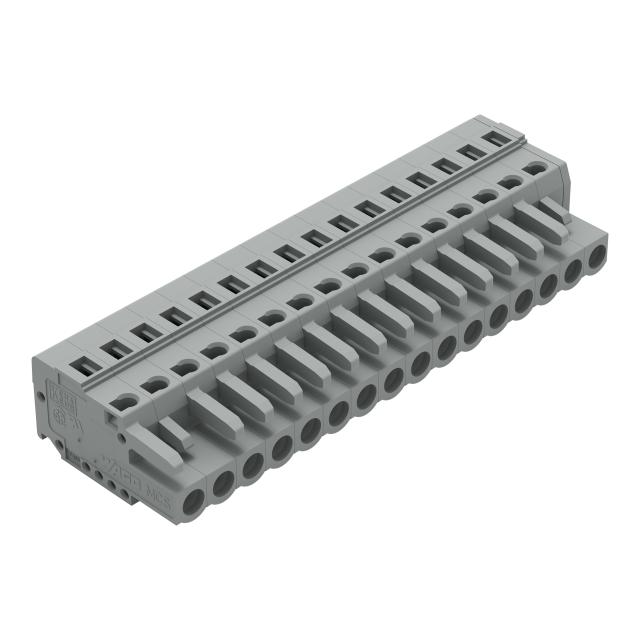 MCS-MIDI Classic gniazdo 16-bieg. szare raster 5 mm /25szt./ WAGO