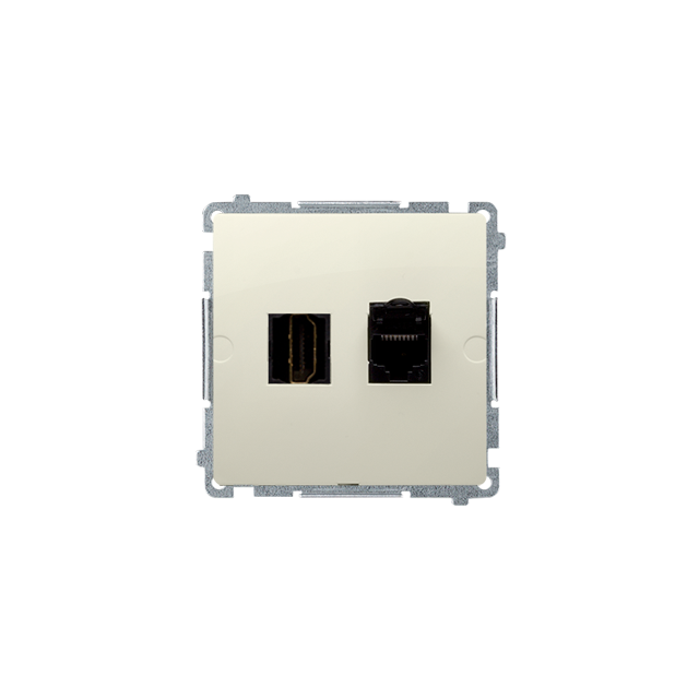 Simon Basic Gniazdo HDMI + RJ45 kat.6. beż BMGHRJ45.01/12 KONTAKT