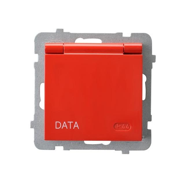 AS Gniazdo bryzgoszczelne z uziemieniem DATA z kluczem uprawniającym IP-44 wieczko w kolorze wyrobu