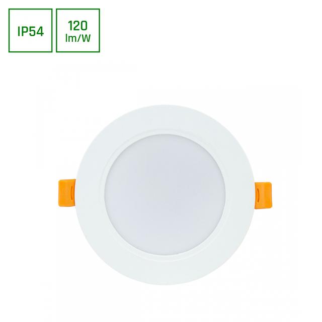 Oprawa downlight DURE 3 8W NW b. neutralna 230V 110st IP54 IK06 118x31 BIAŁY okrągła zasilacz zinteg
