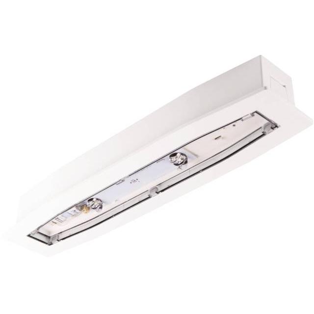 Oprawa sieciowo-awaryjna podtynkowa SUPREMA LED SCH 350 A 3H CT IP54 PT / soczewka korytarzowa do po