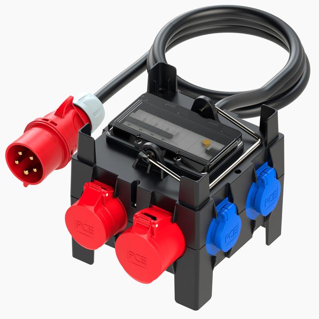 ROZDZIELNICA PRZENOŚNA Z TWORZYWA TYPU „NYSA” 8M Wejście 32/5+2M - wyjście 32/5 16/5xB16 3xGSxB16 FI