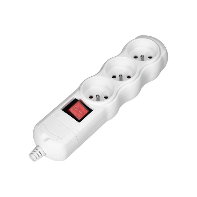 Rozgałęźnik wielogniazdowy 3x2P+Z z wyłącznikiem biały OR-AE-13263/W ORNO