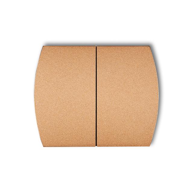 Klawisze podwójne do łączników TREND, LOGO (komplet dwóch sztuk) złoty metalik