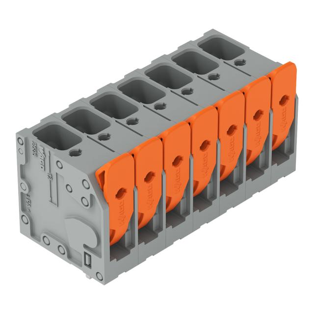 Złączka do płytek drukowanych dźwignia 6mm2 RM 7,5mm 7-bieg szara /35szt./ 2606-3107/020-000 WAGO