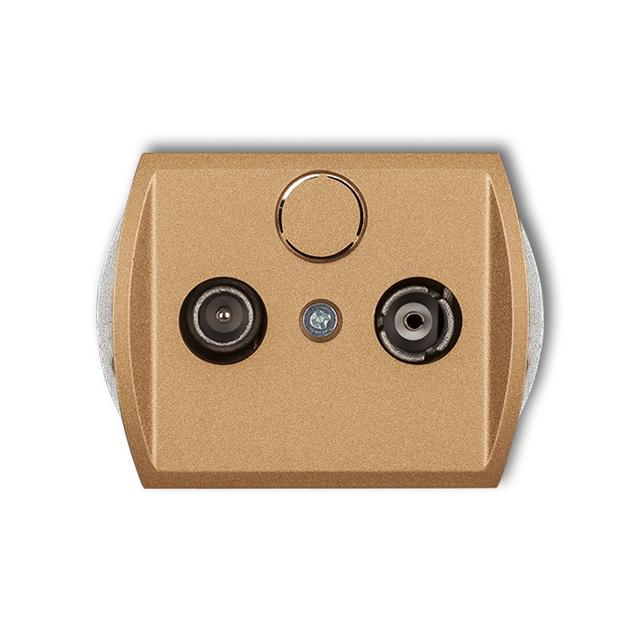 TREND Mechanizm gniazda abonenckiego RTV końcowego w szeregu gniazd przelotowych 6dB złoty metalik