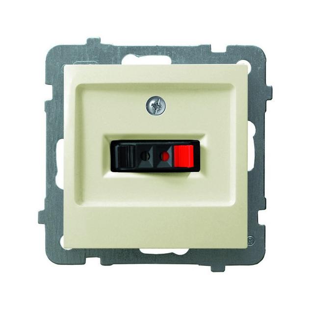 AS Gniazdo głośnikowe pojedyncze - kolor ecru GG-1G/m/27