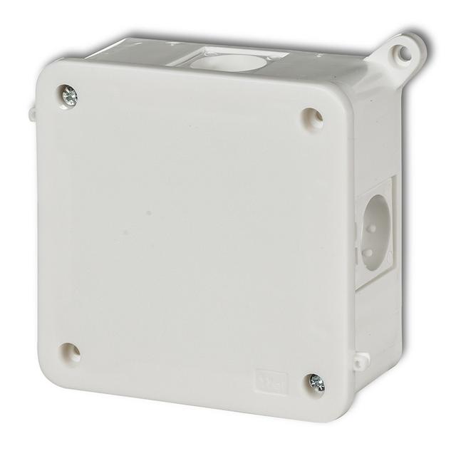 Puszka instalacyjna hermetyczna bez złączek 100x100mm biała