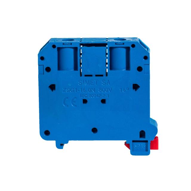 ZSG1-16.0Nn ,  Złączka szynowa gwintowa, seria NOWA, 16,0 mm2, TS 35, 1 tor, niebieski