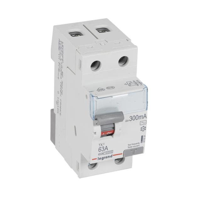 WYŁĄCZNIK RÓŻNICOWOPRĄDOWY P 302 2P 63A 300MA TYP AC SERII TX3, Legrand
