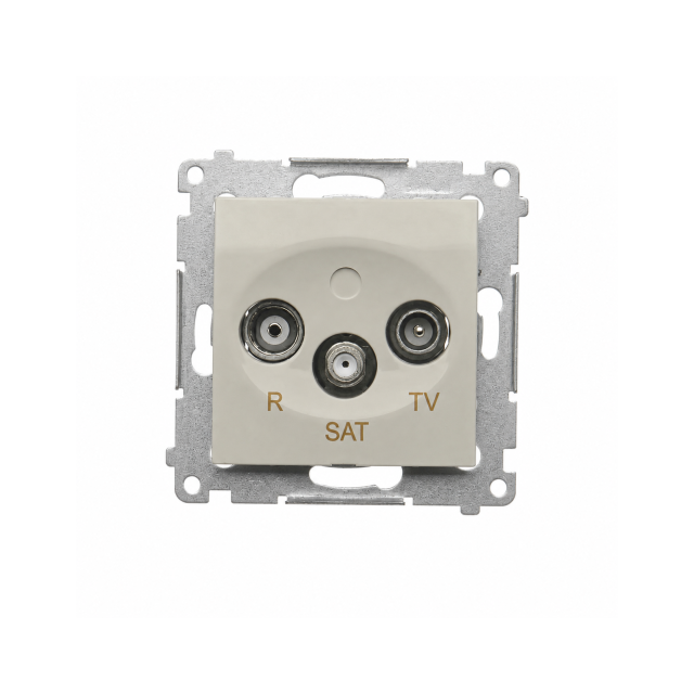 Simon 54 Gniazdo antenowe R-TV-SAT końcowe kaszmir mat DASK.01/42