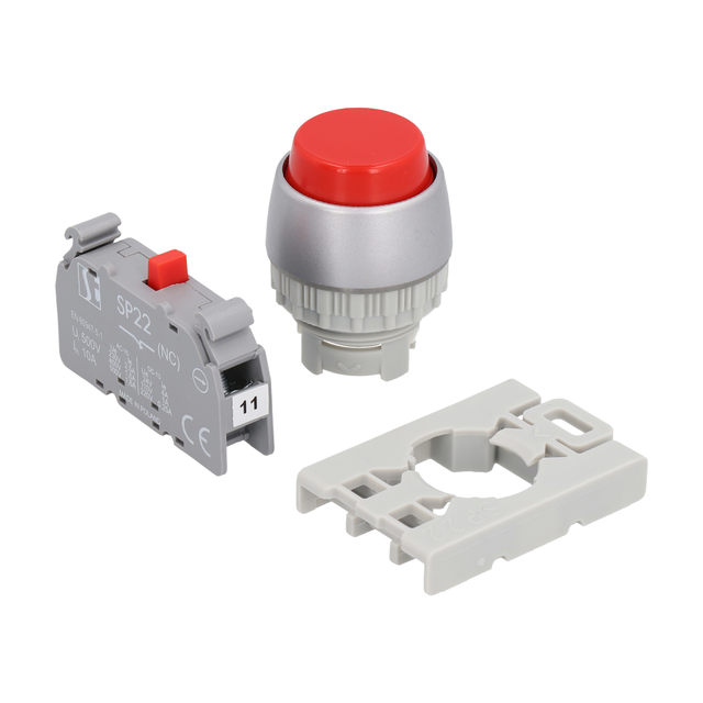 PRZYCISK WYSTAJ. BSP ZIELONY 1 ZW.1 ROZ. PIERŚCIEŃ NIKLOWANY