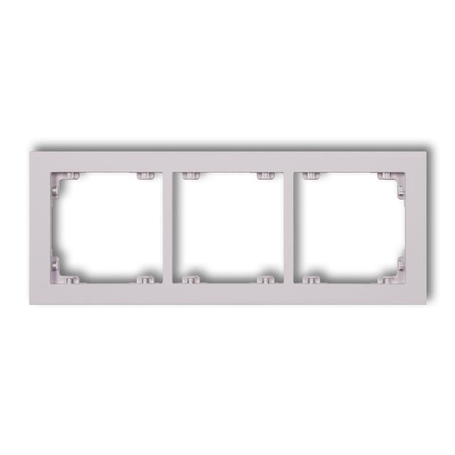 DECO Ramka potrójna z tworzywa DECO Pastel Matt liliowa 41DR-3 KARLIK