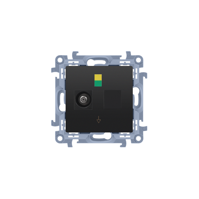 Simon 10 Gniazdo ekwipotencjalne pojedyncze czarny