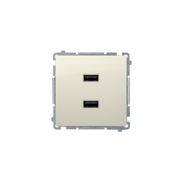 Simon Basic Ładowarka 2 x USB 2.1 A 5V DC 230V beż BMC2USB.01/12 KONTAKT