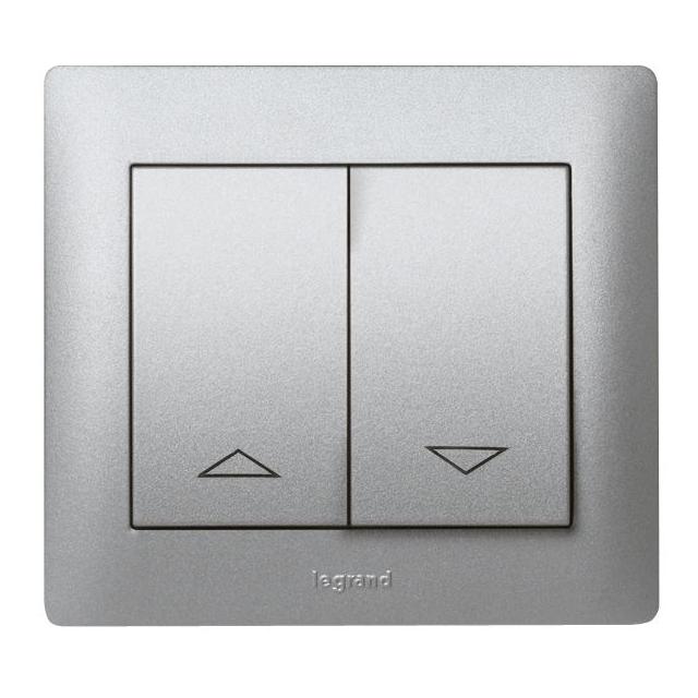 SISTENA LIFE KLAWISZ METALIC PODWÓJNY DO MECHANIZMÓW STEROWANIA ROLETAMI, Legrand