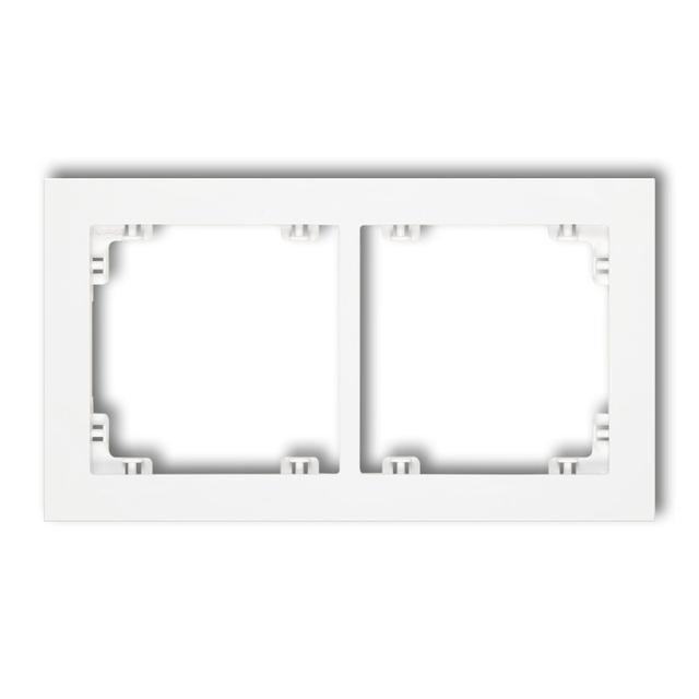 DECO Ramka uniwersalna podwójna z tworzywa biała