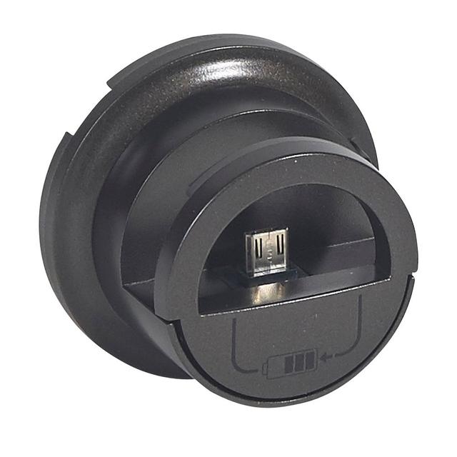 CELIANE - Plakietka do gniazd zasilających 2 x USB 230 V~ / 5 V- grafitowa, Legrand