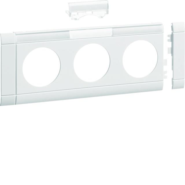 tehalit.WA Maskownica 3-krotna z polem opisowym ABS bezhalogenowy biały GB080319016 HAGER