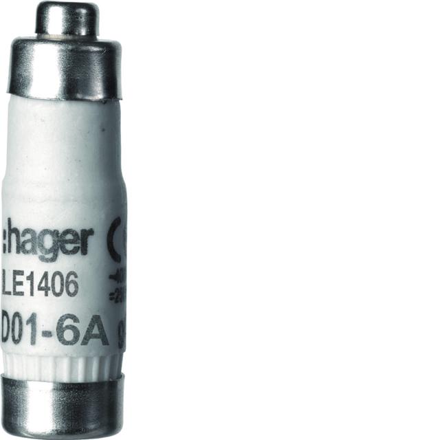 Wkładka bezpiecznikowa D01 gG 6A 400VAC LE1406 HAGER