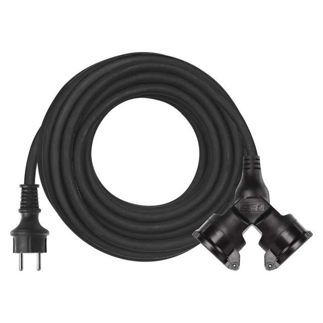 Przedłużacz 2 gniazda 10m, 3× 1,5mm guma P0601 EMOS