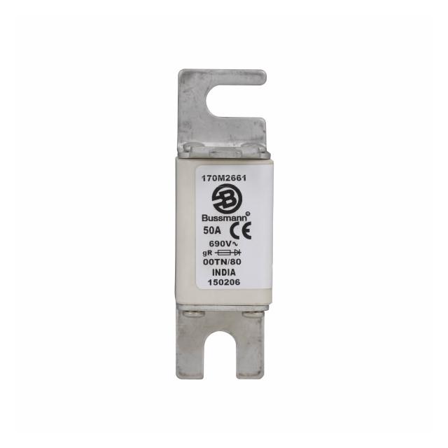 50A 690V gR 00TN/80 TYPE T IND. FUSE Wkładka szybka 50A AC 690V DIN 00 30x67x100 mm gR D 170M2661 EA