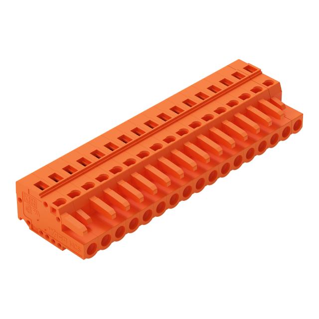 Gniazdo MCS-MIDI Classic 17-biegunowe pomarańczowe raster 5,08mm /25szt./ 231-317/102-000 WAGO