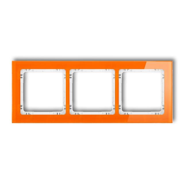 "DECO Ramka potrójna - efekt szkła (ramka: pomarańczowa