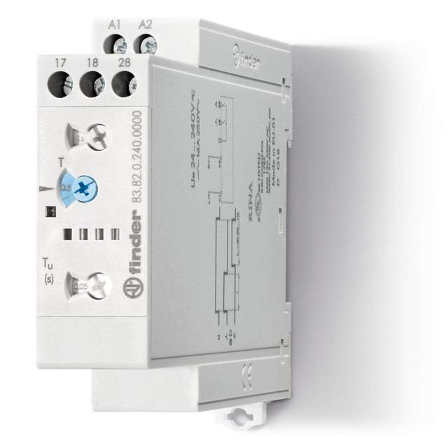 Przekaźnik czasowy modułowy serii 83: 2Z 16A 24…240V AC/DC 83.82.0.240.0000 /5szt./ FINDER