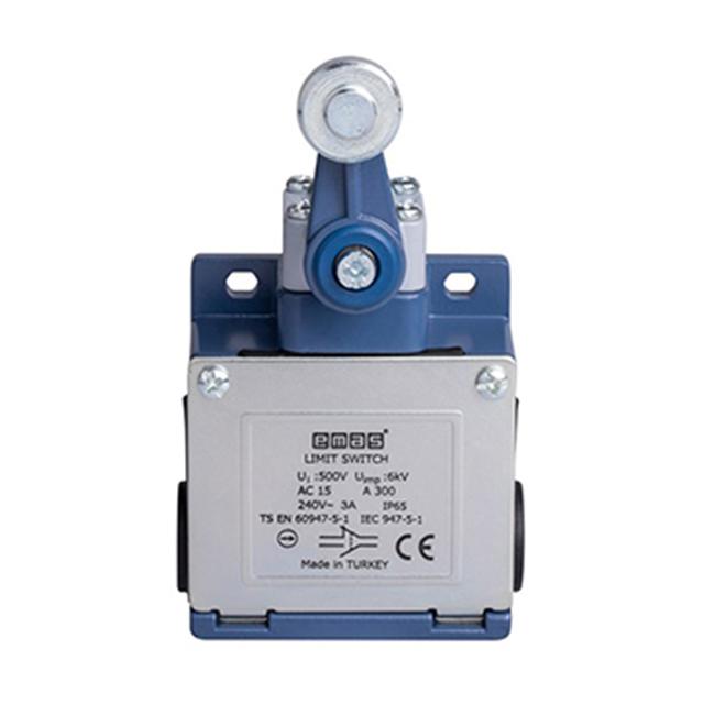 Łącznik w obudowie metalowej, 1NC+1NO, dźwignia z rolką metalową