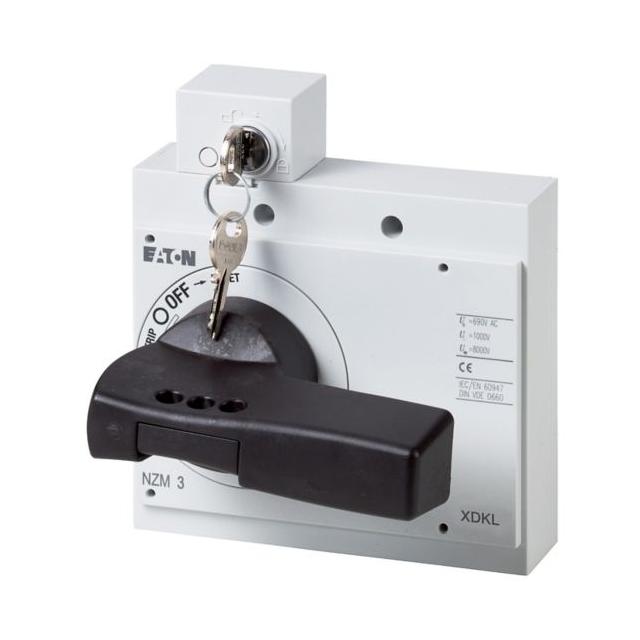 NZM3-XDKL Rękojeść obrotowa NZM3 czarno-szara z zamkiem i kluczykiem 172538 EATON