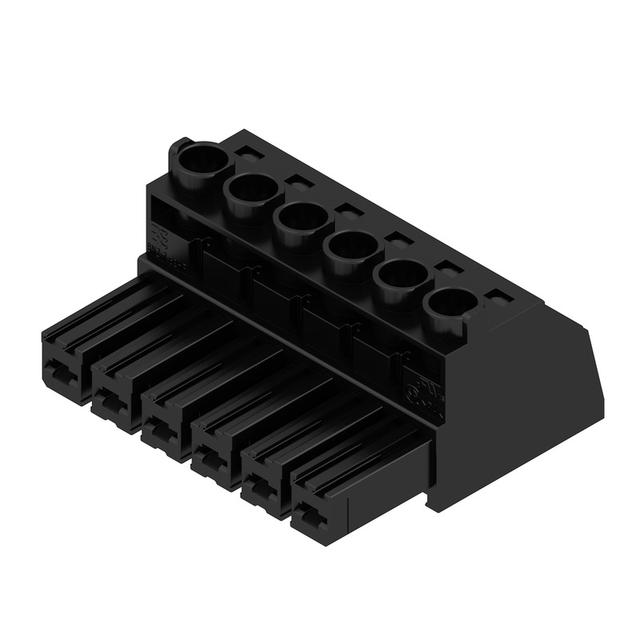 BVZ 7.62HP/06/180 SN BK BX Wtyk PCB (złącze wiązki), 7.62 mm, Liczba biegunów: 6, Przyłącze z jarzmem /50szt./ 1929970000 WEIDMÜLLER