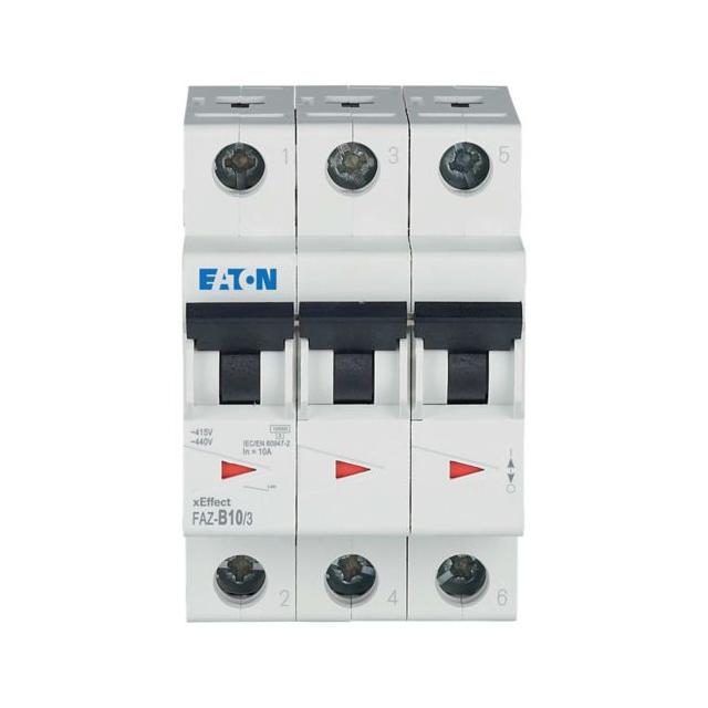 FAZ-B10/3 Wyłącznik nadprądowy 15kA B10A 3P 278843 EATON