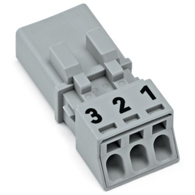 WINSTA MINI wtyk 3-torowy szary /50szt./ WAGO